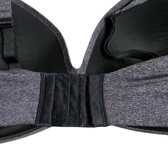 Ambrielle Women's Charcoal Gray Wireless Full Coverage T-Shirt Bra - Picture 3 of 5